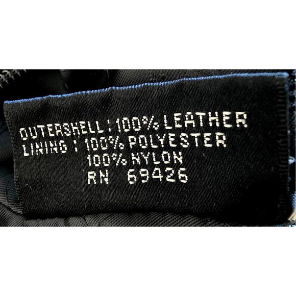 Vintage WILSONS Black Full Grain Leather Jacket Fitted Zipper Lined Women's S - Picture 7 of 7